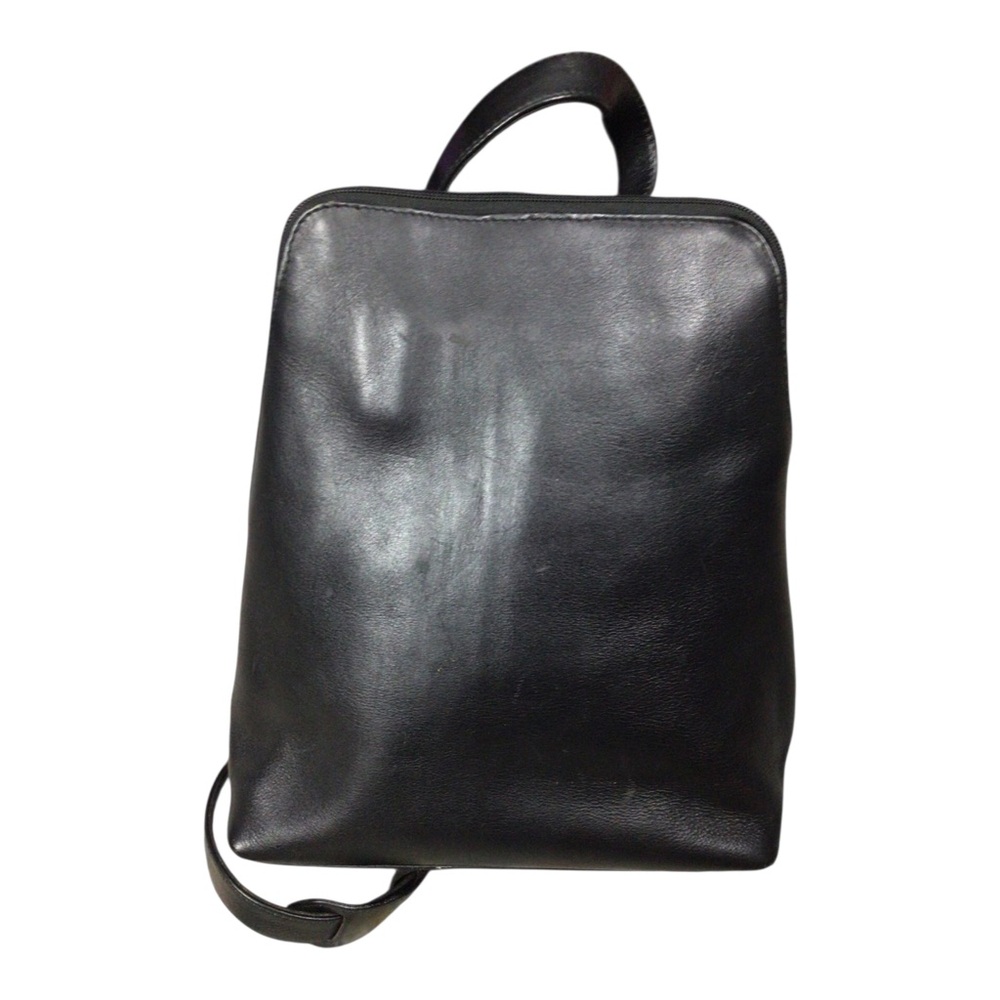 Hidesign Minimalist Black Leather Backpack